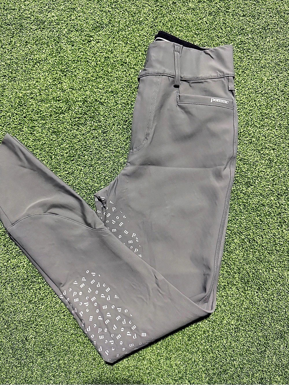 Pomme Nellie Classic Knee Grip Breeches Gray Small